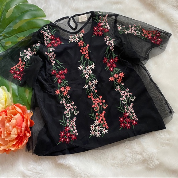 Zara Other - Zara kids black 2 layer top 11-12